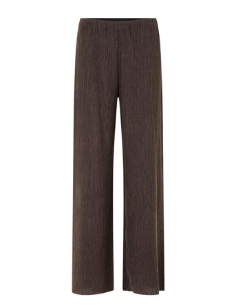 Belisa Trousers Vide Bukser Brun Second Female*Betinget Tilbud