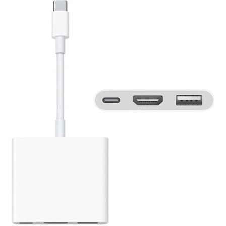 Multiport AV adapter - OUTAD - USB-C - Vit - 12x8x1cm - Kompatibel med USB