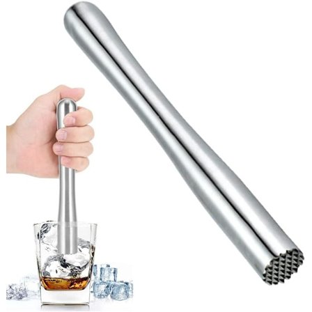 Profesjonell Drink Muddler, Frukt Isknuser Barverktøy, Rustfritt Stål Muddler Barverktøy for Mynte og Andre Fruktbaserte Drikker