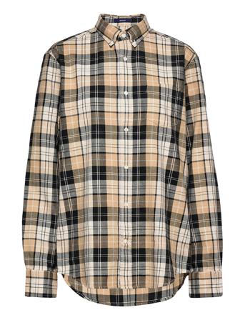 D2. Reg Heavy Washed Check Bd Skjorta Casual Multi/mönstrad GANT
