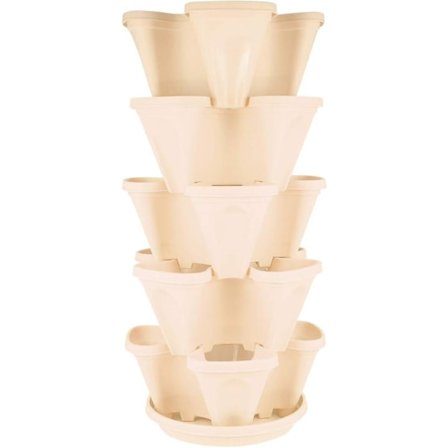 5-lags jordbærplanter have tårn indendørs frugt dyrkning tasker med bakke gard