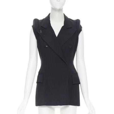 Maison Margiela Pre-owned Pre-owned Cotton outerwear , Zwart , Dames , Maat: S Vintage Jassen