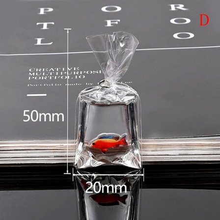 1 st Harts guldfisk berlocker liten fisk i vatten påse hänge