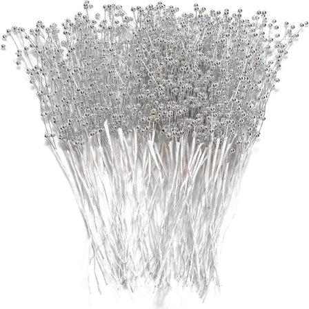 100 kpl jäljitelmähelmiäisvarret kukkakimput 4 mm helminauha