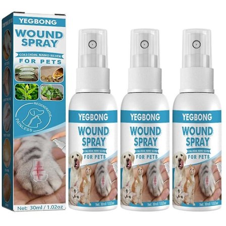 3-pack Hund & Katt Sårspray - Hud- & Sårvård för Husdjur