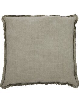 Pudebetræk Danny ensfarvet med frynser 1-pak Lysegrøn