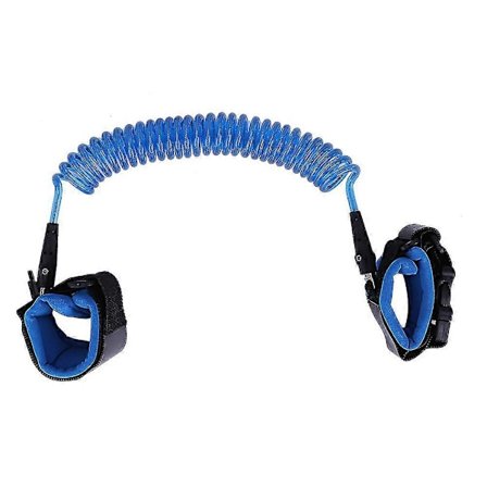 Barn Toddler Armbånd med Sikkerhedsnøglelås - Blå | Anti Lost Armbånd til Baby Børn (2,5M)