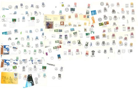 Finland - 100 FDC'er og helsager - Flere med ens frankering og forskellige stempler