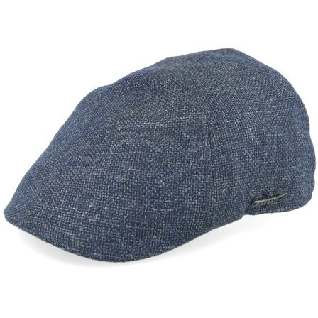 Stetson - Blå flatcap Keps - Texas Virgin Wool/Linen Blue Flat Cap @ Hatstore