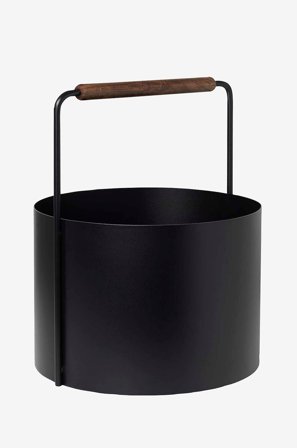 Blomus - Vedkurv Ashi 45 cm - Brun - Åpne peiser - Fra Homeroom