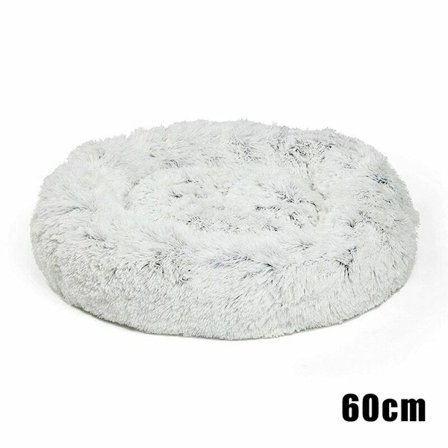 Shag Fuskpäls Donut Cuddler Bed Warm Plush Dog Valp Mat Pet Bed