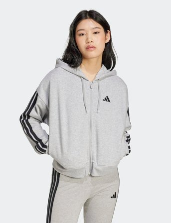 adidas Sportswear W 3S Ft Fz Hd - Grey - XXS