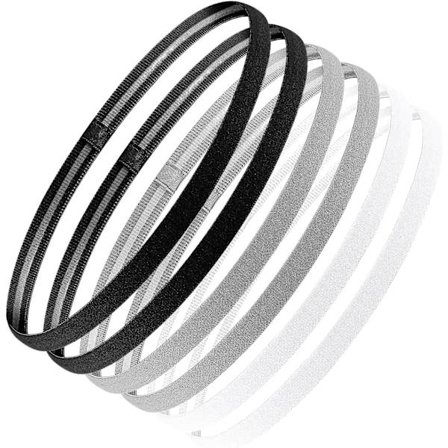 6 stk sports pannebånd, hårbånd for barn, menn, kvinner, sports pannebånd, elastisk, sklisikker, for yoga, fotball, jogging