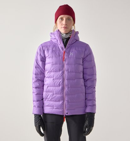 Haglöfs ROC Flash Down Hood Women Purple Ice/Tech Red - S