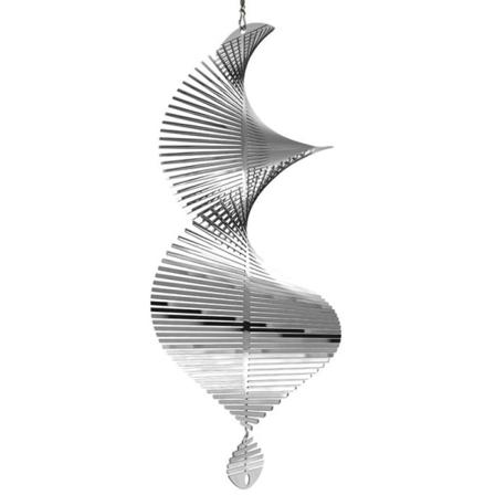 Vindspinnare, 3D Rostfritt Stål Hängande Spinnare Spiral Vindspel Roterande Vindskulptur Inomhus Träd Hängande Fångare