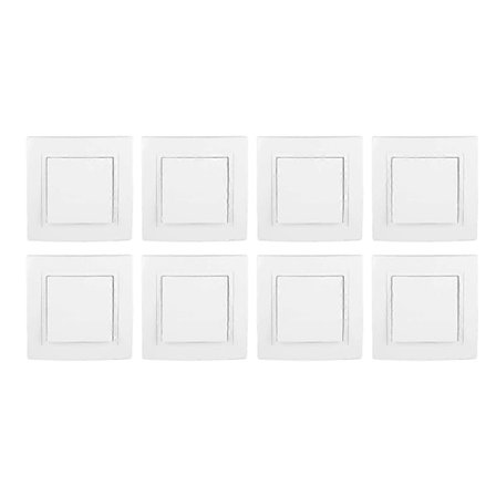 8 kpl Yksinapainen valokytkin 10A/ Seinään asennettava koristekytkin Eurooppalaiset määräykset kotikäyttöön