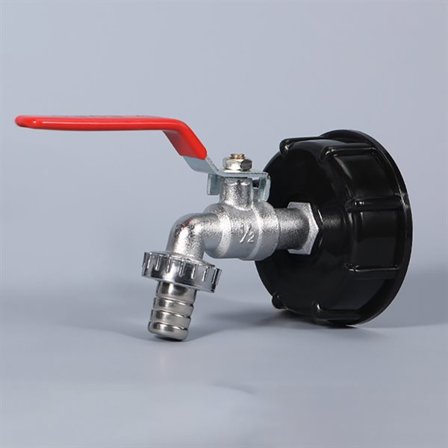 Kran for IBC-tank med 20 mm slangetilkobling