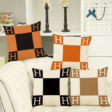 Set med 4 st enkla dekorativa mjuka kuddfodral för soffa, sovrum