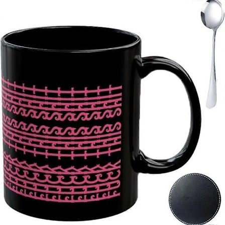 Kaffekrus med skjult besked, mikrobølgeovn-sikker drikkekop, ergonomisk håndtagsdesign og robust keramisk krus til vand, mælk, te, lejlighedsbolig, 