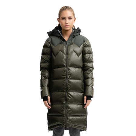 Mountain Works Women's Cocoon Down Coat Women down-lined parkas Green L