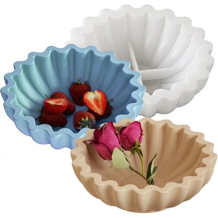 Unika Skål Resin Former 3D Lysestake Beholder Resin Betong Silikonformer, Smykkeholder Pyntesaksforvaring Brett Fat Godteriholder Potte