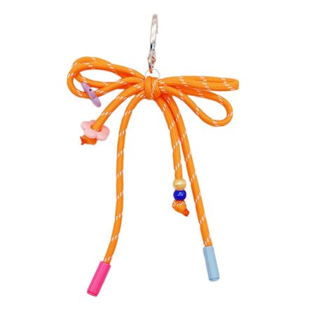 Multifunktionell nyckelring i nylon med eleganta designer, modeaccessoar för nycklar, telefoner och ryggsäcksdekoration, mörkbrun