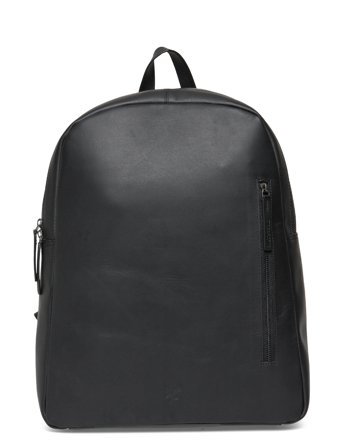 Lyle & Scott Leather Backpack - Black - ONE SIZE