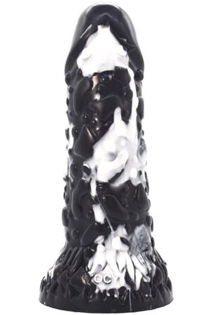 Toadyk Dildo Black-White 22 cm Dragon dildo - Blushme.se