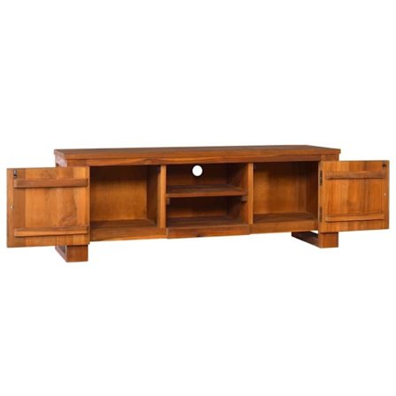 vidaXL TV-bänk 110x30x40 cm massiv teak