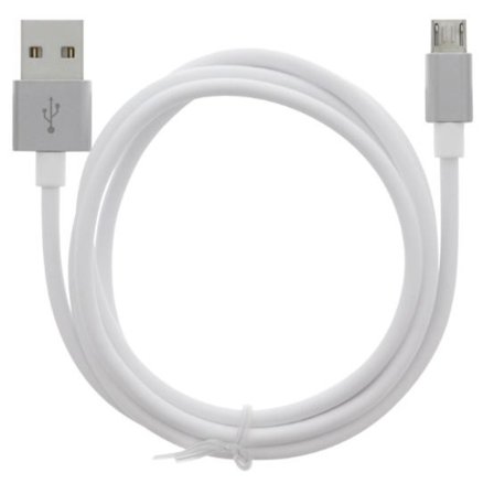 Kabel USB-A - MicroUSB 2.4A, 1m, Vit