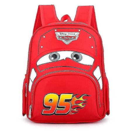Lynet McQueen Biler Trykket Barn Gutt Tegneserie Ryggsekk Skolesekk - WELLNGS