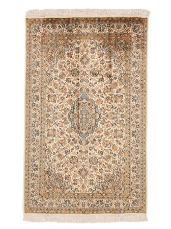 Médaillon Petit Cachemire Pure Soie Tapis 77X123 Soie