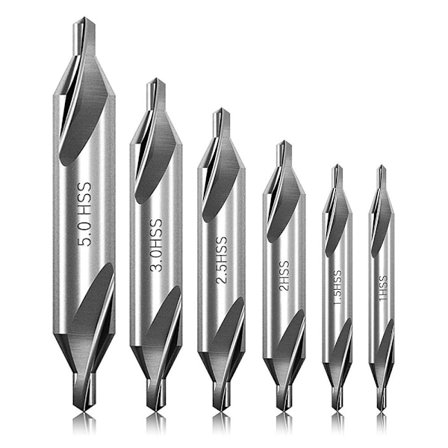 Borkrone HSS kombinert senterbor 1/1,5/2/2,5/3/5MM