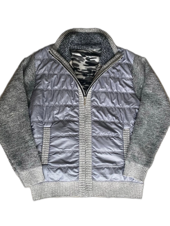 Grå quiltad cardigan från Fashton BB