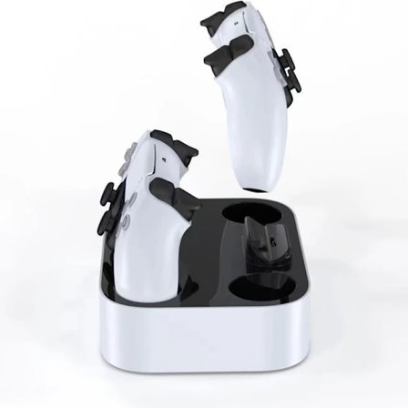 Trådløs controller til PS5-spil, dobbelt opladningsstation med LED-indikator til Playstation5-controller, PS5-tilbehør