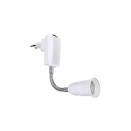 E27 Sokkel med bryter, AC 220V, Kompatibel med kjøkkenvegglampe, leselampe, garasjelampe (Pære ikke inkludert)