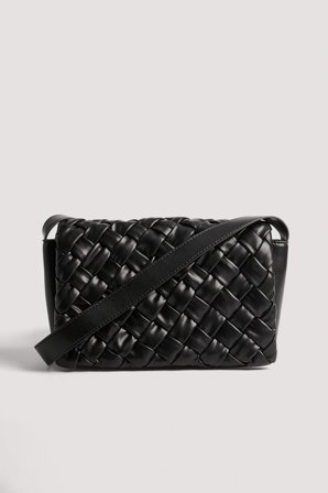 NA-KD Sac bandoulière tissé à rabat - Sacs - Noir - One Size