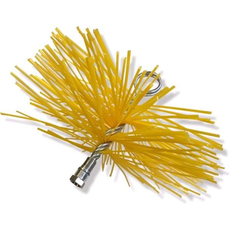 Syntetisk pindsvin til fejning af indkapslede kanaler Diameter 150 mm Gevindstålspids M121,75mm Skorstene, kedler, ovne, rør, tagrender KLB