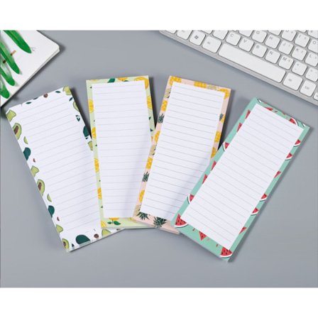/#/4-pack magnetiska anteckningsblock för kylskåp, magnetisk inköpslista med fruktdesign/#/