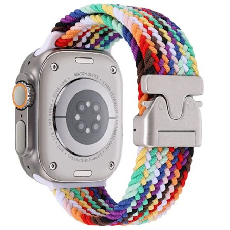Fallskärm Nylon Armband kompatibelt Apple Watch Ultra 2 10 9 8 7 6 5 4 SE Flätat Tåligt Armband iWatch 49mm 46mm 45mm 42mm 44mm 40/41mm