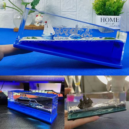 Titanic bord kryssnings flytande flaska skrivbordsminiatyrer One Pcs Black Pearl