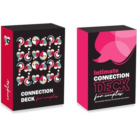 Connection Deck Game Bundle - Frågor för par och Spelkort för par: Roliga kortspel för par (2 kortlekar: Frågor + Spel)