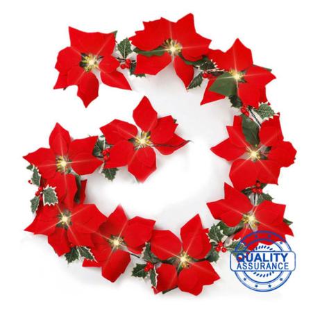 2m Jul 10 Led Fairy String Ljus Blomma Garland Xmas Tree