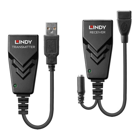 Lindy USB 2.0 Cat.5 Extender - sender og mottaker - USB-utvider - USB, USB 2.0