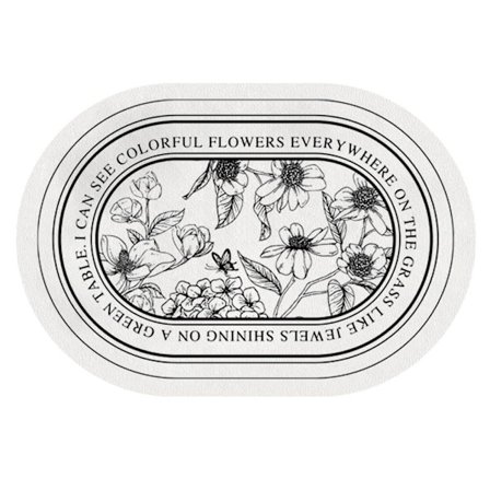 Absorberande mjuk kudde, lätt lyxig oval badrum toalettgolvmatta, dörrmatta, toile