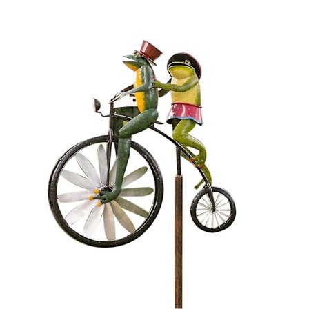 Vintage Cykel Metall Vindsnurra - Trädgård Gård Gräsmatta Dekoration