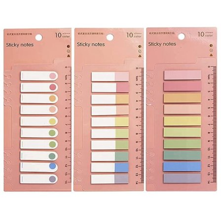 Sidaflikar självhäftande indexflikar 30 färger Morandi memolappar skrivbara och flyttbara flikar 3 paket