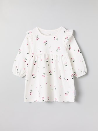 Polarn O. Pyret - Floral dress with ruffles - 56 - Childrenswear - white