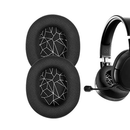 Udskiftningsørepudebetræk i velourstof Kompatibel med SteelSeries Arctis Gaming Hovedtelefoner (sølvtryk)