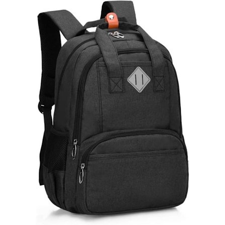 Poikien Tyttöjen Lasten Monitaskuinen Koulureppu 6-18-vuotiaille (Musta) - Perfet